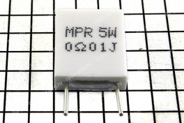 Резистор  5 WТ  0,01 Ом (MPR 15x18x4 мм, расстояние между выводами 10 мм)