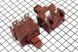 Кнопка KAN-L5  прямоугольная, 2 pin, с фиксацией, на замыкание, уст 19х13 мм, вывода 6,3 мм горизонтальные