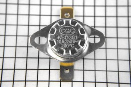 Термореле  KSD301  200&deg; С  10А, 250V (on-of)   керамика