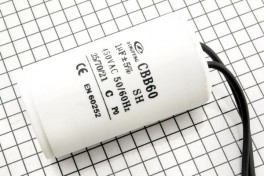 Конденсатор CBB-60  1,0 &micro;F x 450V ( &plusmn; 5%/50Hz-60Hz) (гибкие/болт)