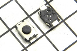 Кнопка мини  3х4   2 pin  горизонтальная H- 2 мм (K-10) SMD