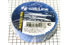 Изолента  "Safeline" 15 мм х 10 м синяя